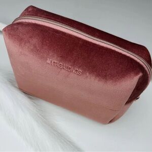 MYTAGALONGS Vixen Makeup Cosmetics Pouch Bag Velvet Rose Pink Travel BRAND NEW